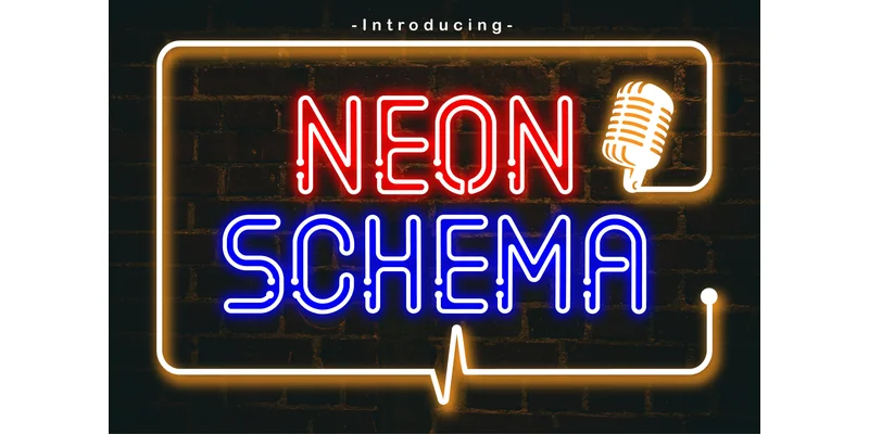 Neon Schema Font by Patlot Digital.Studio — Display Font
