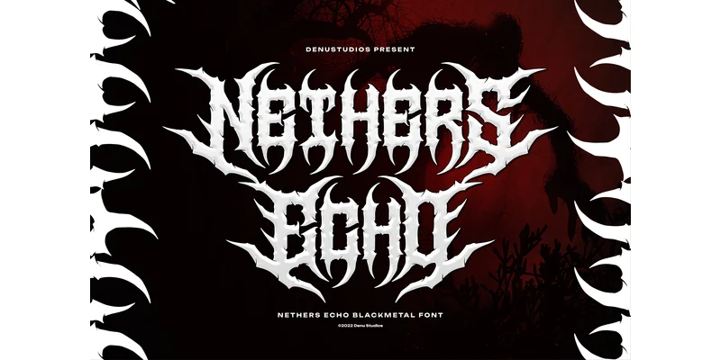 Nethers Echo Font by Denustudios by Denustudios — Blackletter Font