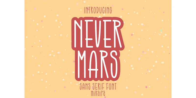Never Mars Font by miraipa — Sans Serif Font
