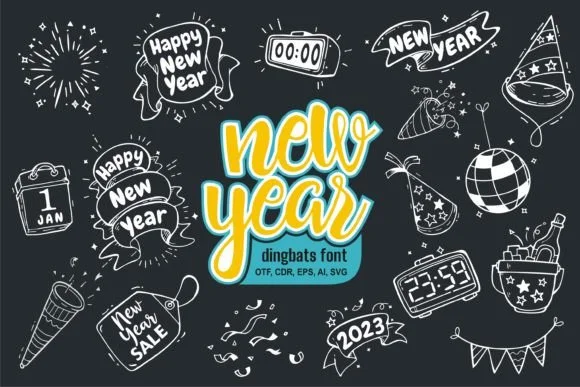 New Year by onoborgol — Dingbats Font