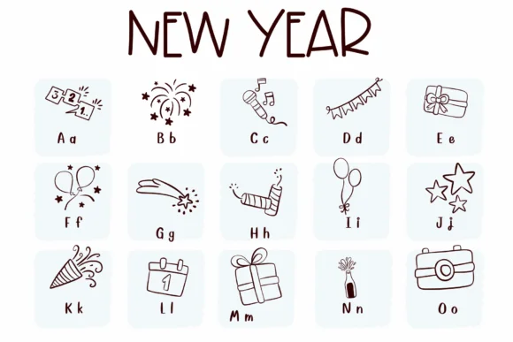 New Year by Sirinart — Dingbats Font — thumbnail 2