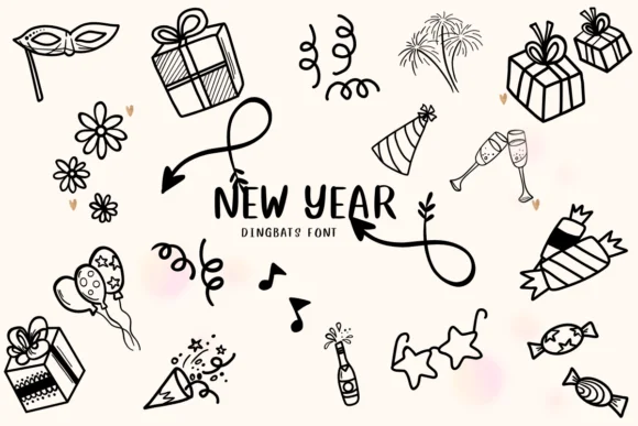 New Year by CHANOK — Dingbats Font