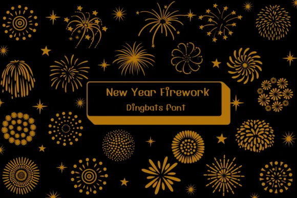 New Year Firework by Ketsarin — Dingbats Font