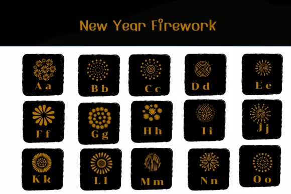 New Year Firework by Ketsarin — Dingbats Font — thumbnail 2