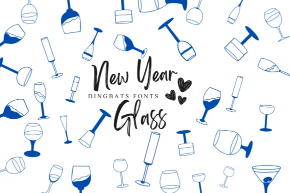 New Year Glass by Suphitchaya — Dingbats Font