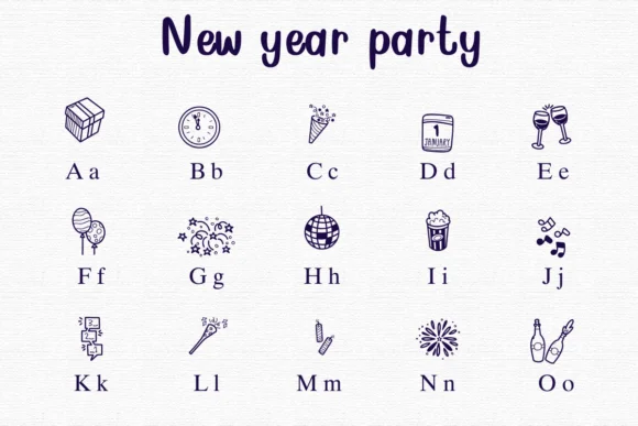 New Year Party by Nongyao — Dingbats Font — thumbnail 2