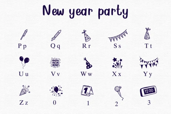 New Year Party by Nongyao — Dingbats Font — thumbnail 3