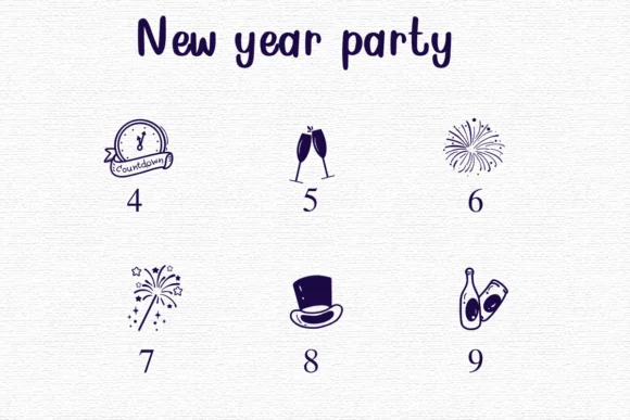 New Year Party by Nongyao — Dingbats Font — thumbnail 4
