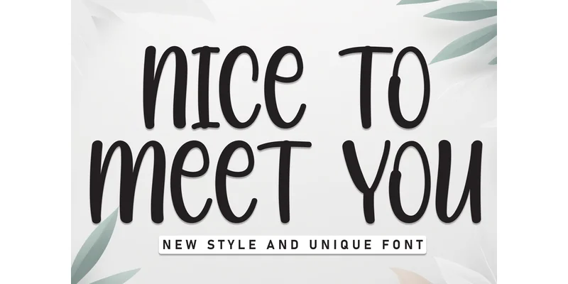 Nice to Meet You Font by Robbots stores — Display Font