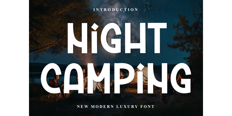 Night Camping Font by PiPi Creative — Display Font