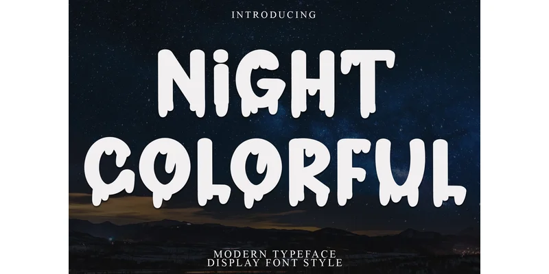 Night Colorful Font by FreshTypeINK — Display Font