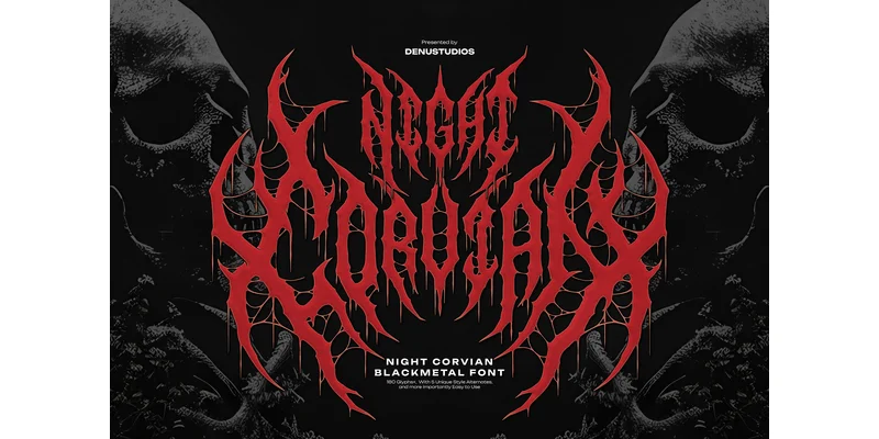 Night Corvian Font by Denustudios by Denustudios — Blackletter Font