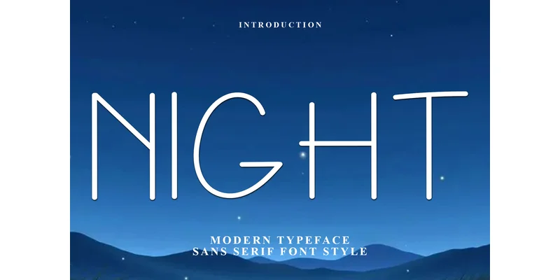 Night Font by FreshTypeINK — Sans Serif Font