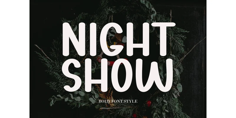 Night Show Font by pinkmeca — Sans Serif Font