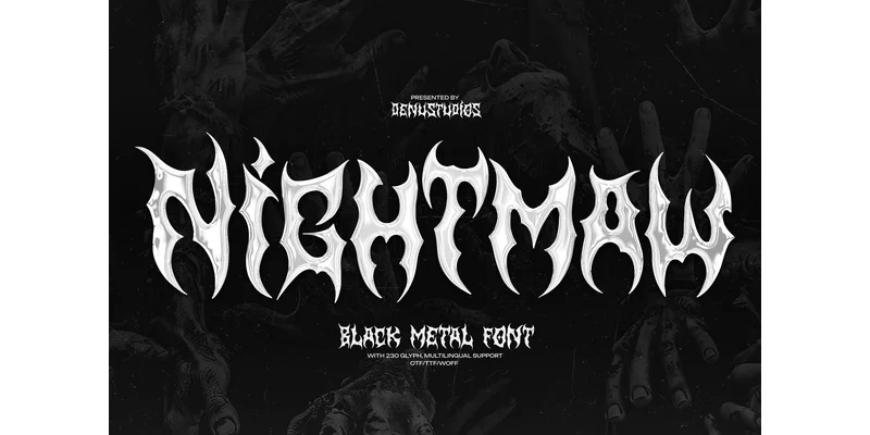 Nightmaw Font by Denustudios by Denustudios — Blackletter Font