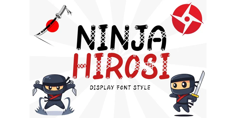 Ninja Hirosi Font by yogaletter6 — Display Font