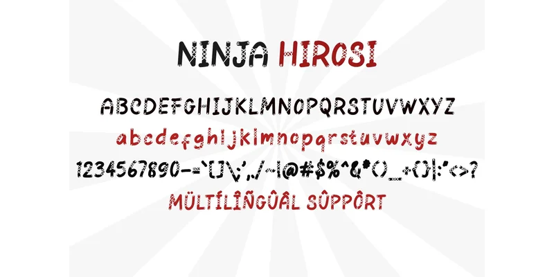 Ninja Hirosi Font by yogaletter6 — Display Font — thumbnail 5