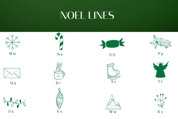 Noel Lines by Heartcraft Atelier — Dingbats Font — thumbnail 3