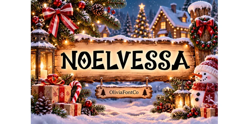 Noelvessa Font by OliviaFontCo — Display Font