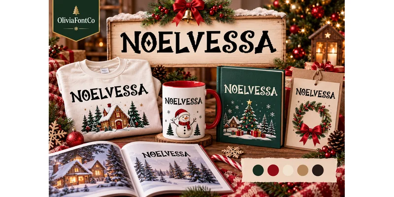 Noelvessa Font by OliviaFontCo — Display Font — thumbnail 2