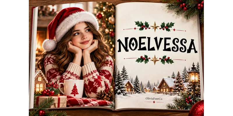Noelvessa Font by OliviaFontCo — Display Font — thumbnail 3
