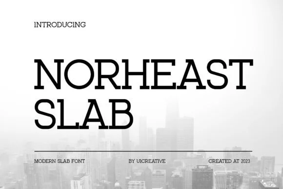 Norheast Slab by uicreativenet — Slab Serif Font
