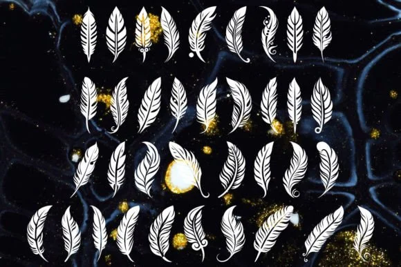 Nostalgic Feather by MOMAT THIRTYONE — Dingbats Font — thumbnail 2