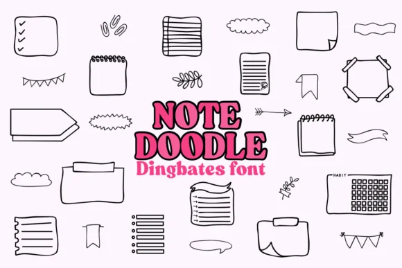 Note Doodle by Chonada — Dingbats Font