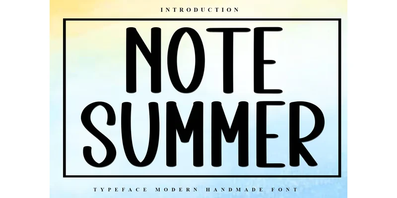 Note Summer Font by FreshTypeINK — Display Font