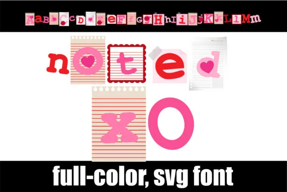 Noted XO by Illustration Ink — Color Fonts Font
