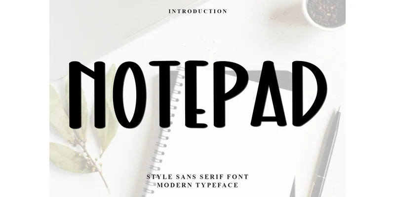 Notepad Font by FreshTypeINK — Display Font