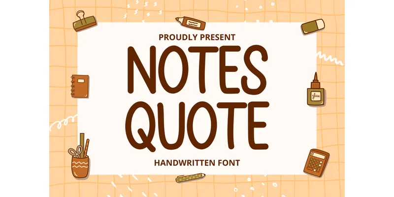 Notes Quote Font by SiapGraph — Display Font