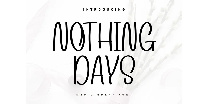 Nothing Days Font by KC Production — Display Font