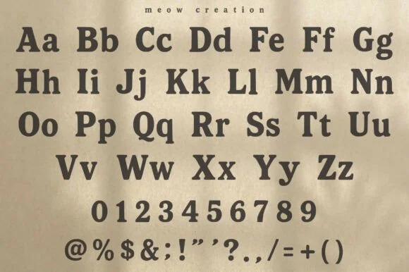 Nova Glow by Meow Creation — Slab Serif Font — thumbnail 2
