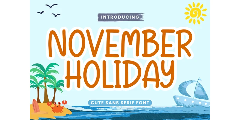November Holiday Font by Letterayu — Sans Serif Font