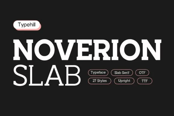 Noverion Slab by typehill — Slab Serif Font