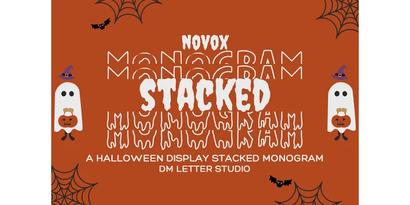 Novox Ghost Stacked Monogram Font by Sharon ( DmStudio ) — Display Font