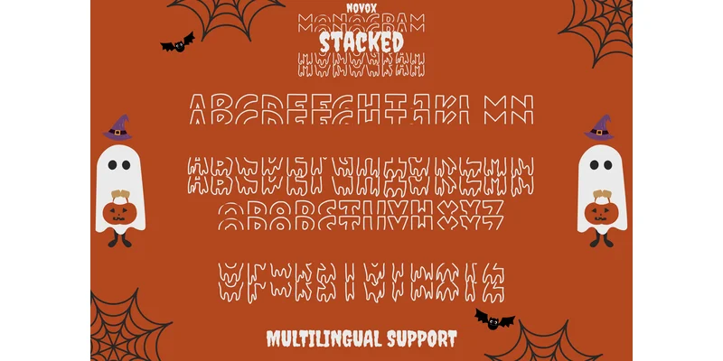 Novox Ghost Stacked Monogram Font by Sharon ( DmStudio ) — Display Font — thumbnail 8