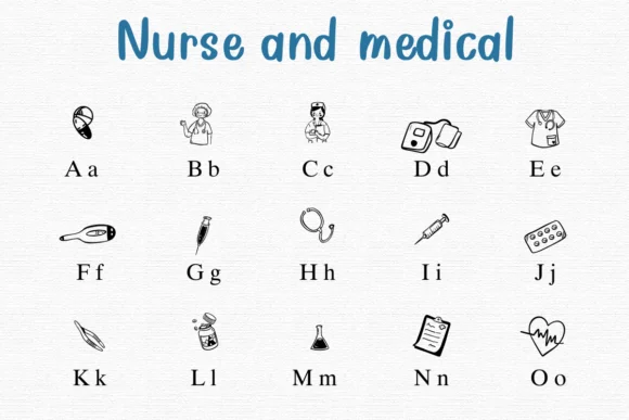 Nurse and Medical by Nongyao — Dingbats Font — thumbnail 2