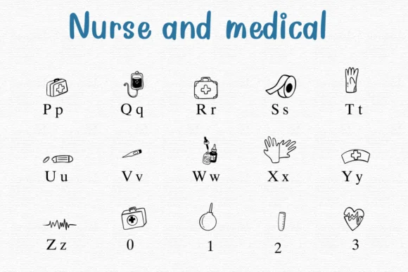 Nurse and Medical by Nongyao — Dingbats Font — thumbnail 3