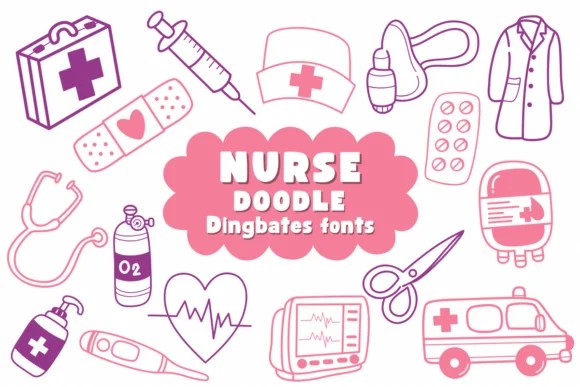Nurse Doodle by Natchuta — Dingbats Font