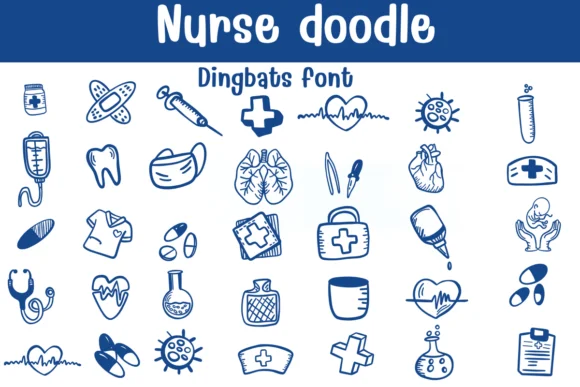 Nurse Doodle by Sontaya — Dingbats Font