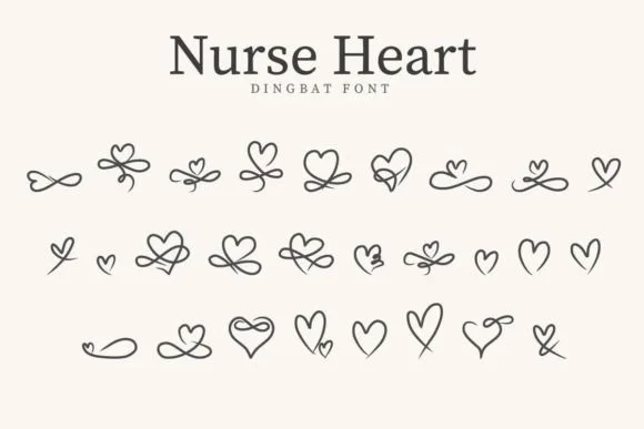 Nurse Hearth by CraftedType Studio — Dingbats Font