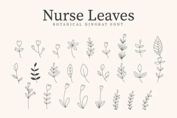 Nurse Leaves by CraftedType Studio — Dingbats Font