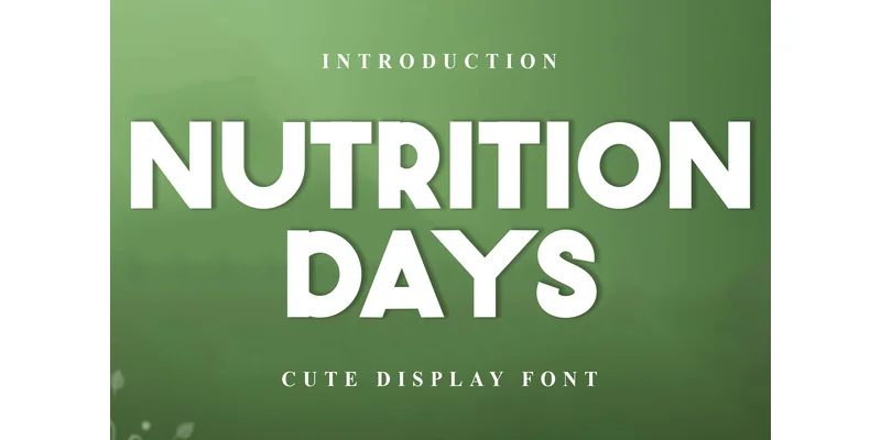 Nutrition Days Font by PiPi Creative — Display Font