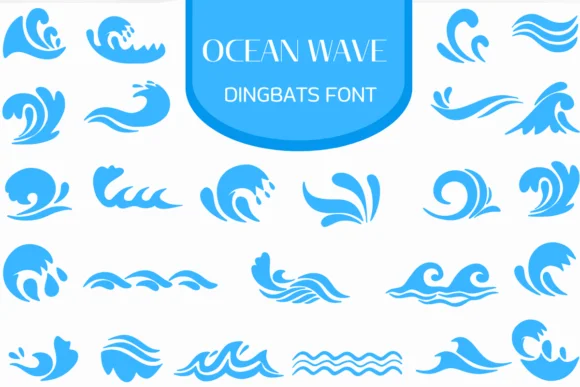 Ocean Wave by Heartcraft Atelier — Dingbats Font