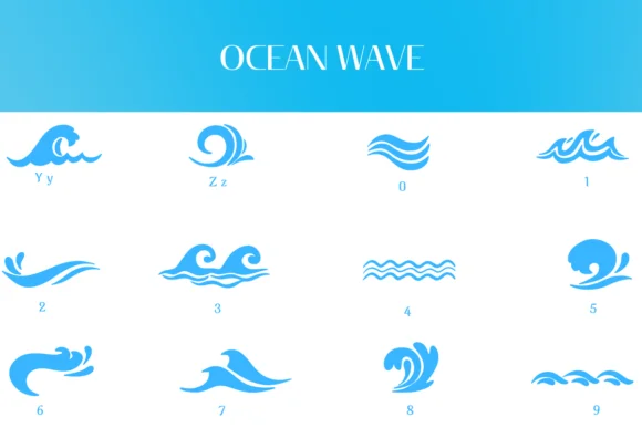 Ocean Wave by Heartcraft Atelier — Dingbats Font — thumbnail 4