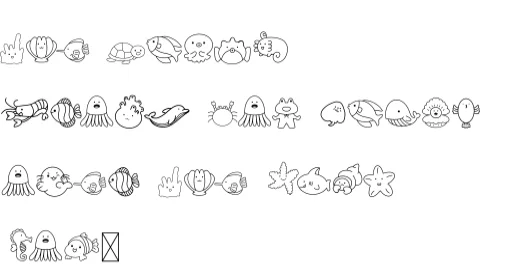 Ocean World by danita.kukkai — Dingbats Font — thumbnail 5