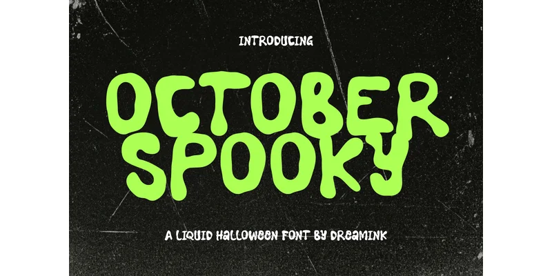 October Spooky Font by Dreamink (7ntypes) — Display Font