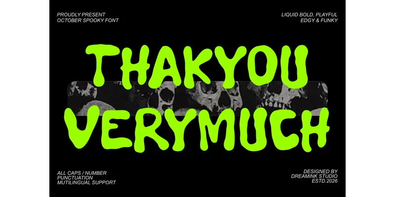 October Spooky Font by Dreamink (7ntypes) — Display Font — thumbnail 8